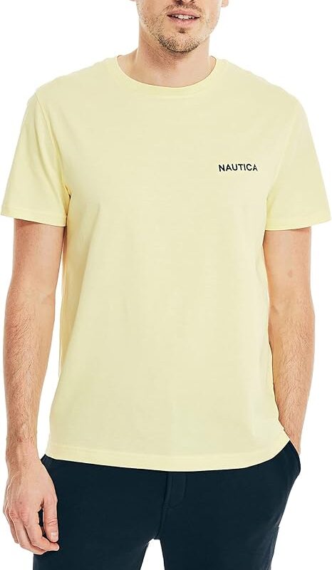 61VkIvGlSxL._AC_SX466_ Nautica Men's Short Sleeve Solid Color Round Neck T-shirt