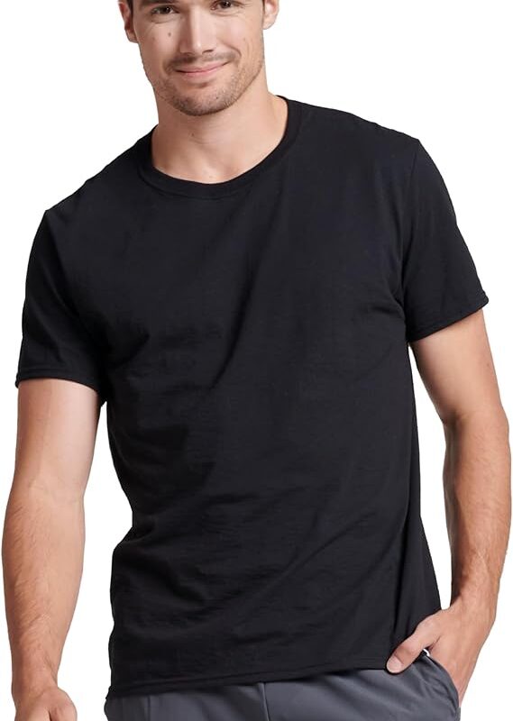 71F4P1t80EL._AC_SX569_ Russell Athletic Men's Dri Power Short Sleeve T-shirt, moisture wicking, odor resistant, UPF 30+, Size S-4x